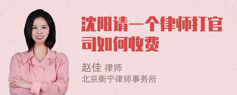 沈阳请一个律师打官司如何收费