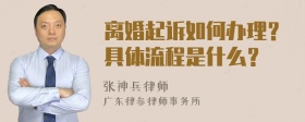 离婚起诉如何办理？具体流程是什么？