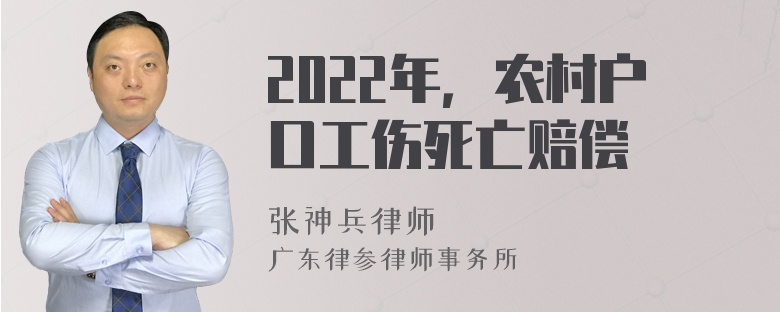 2022年，农村户口工伤死亡赔偿