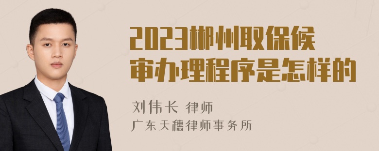 2023郴州取保候审办理程序是怎样的