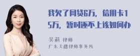 我欠了网贷6万，信用卡15万，暂时还不上该如何办