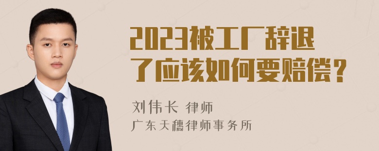 2023被工厂辞退了应该如何要赔偿？