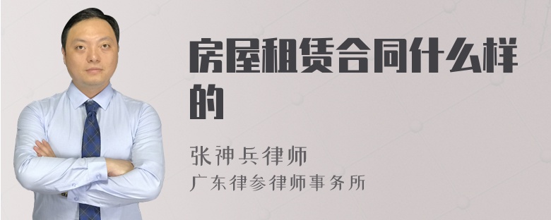 房屋租赁合同什么样的