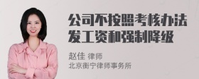 公司不按照考核办法发工资和强制降级