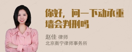 你好，问一下动承重墙会判刑吗