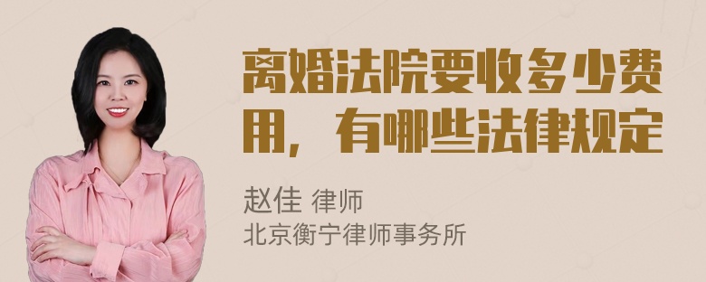 离婚法院要收多少费用，有哪些法律规定