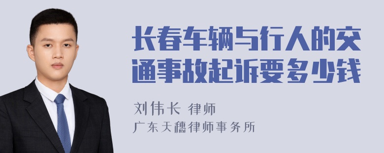 长春车辆与行人的交通事故起诉要多少钱