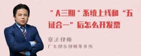＂A三期＂系统上线和“五证合一”后怎么开发票