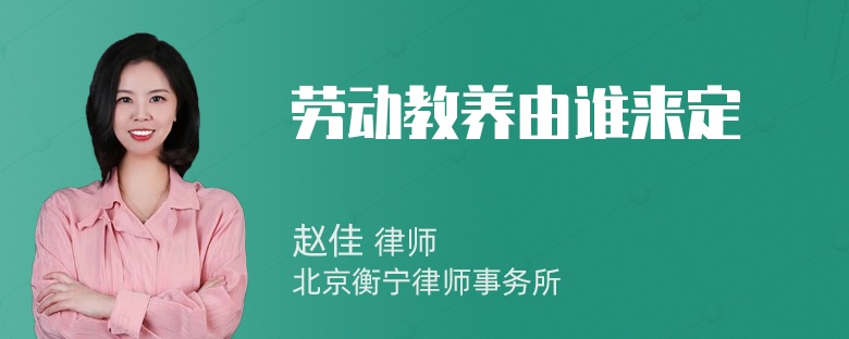 劳动教养由谁来定