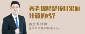 养老保险是按月累加计算的吗？