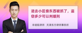 进去小区偷东西被抓了，盗窃多少可以判缓刑