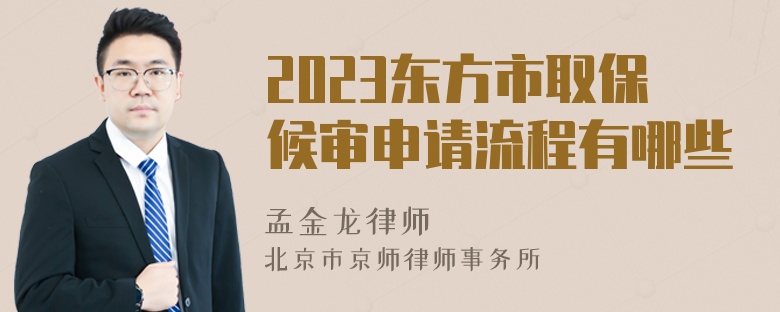 2023东方市取保候审申请流程有哪些