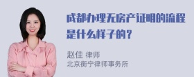 成都办理无房产证明的流程是什么样子的？