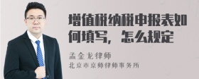 增值税纳税申报表如何填写，怎么规定