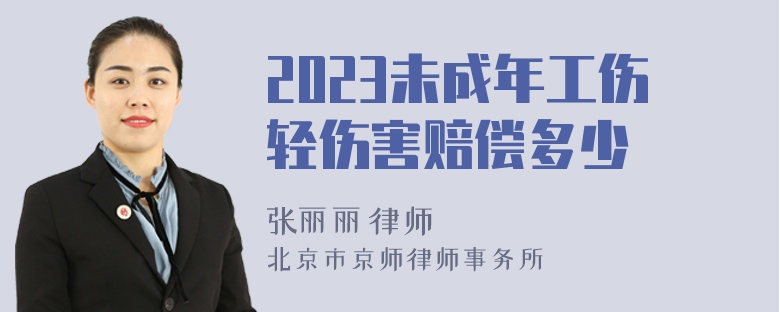 2023未成年工伤轻伤害赔偿多少