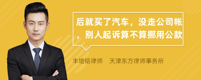 后就买了汽车，没走公司帐，别人起诉算不算挪用公款