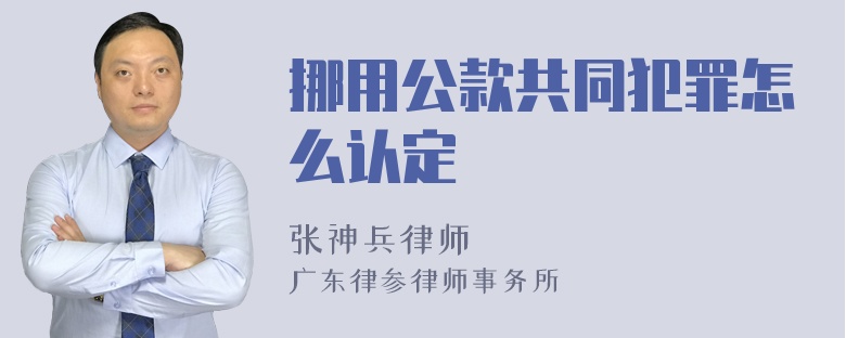 挪用公款共同犯罪怎么认定