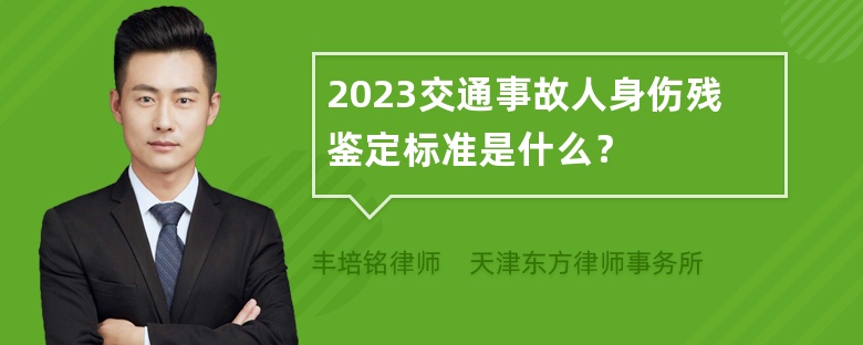 2023交通事故人身伤残鉴定标准是什么？