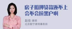 房子抵押贷款还不上会不会拉黑户啊