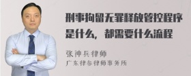 刑事拘留无罪释放管控程序是什么，都需要什么流程