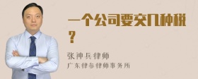 一个公司要交几种税？