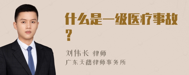 什么是一级医疗事故？