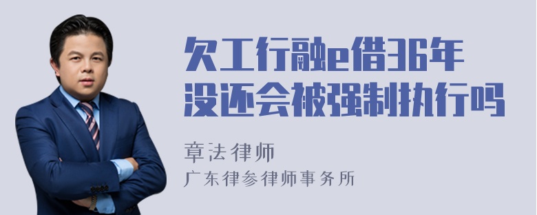 欠工行融e借36年没还会被强制执行吗