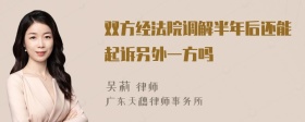 双方经法院调解半年后还能起诉另外一方吗