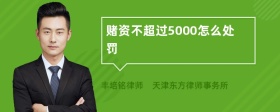 赌资不超过5000怎么处罚