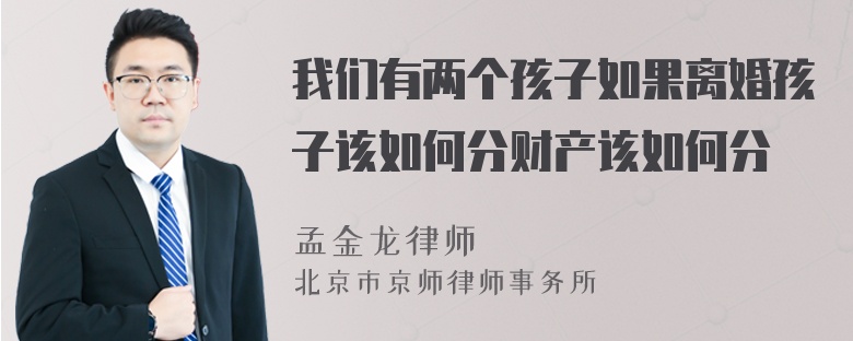 我们有两个孩子如果离婚孩子该如何分财产该如何分