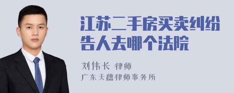 江苏二手房买卖纠纷告人去哪个法院