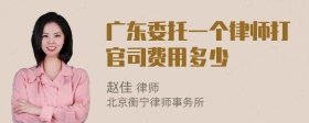 广东委托一个律师打官司费用多少