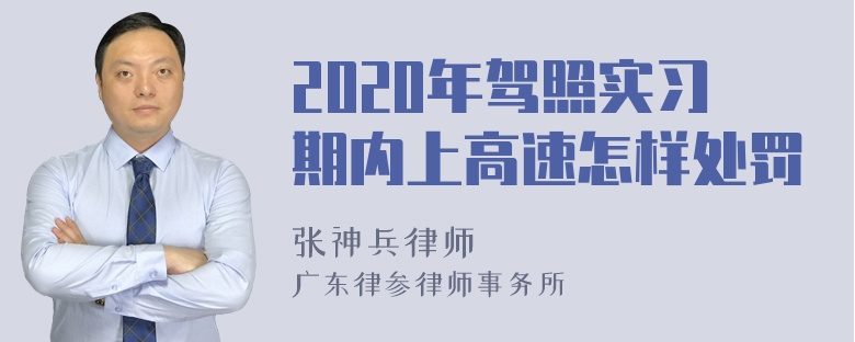 2020年驾照实习期内上高速怎样处罚