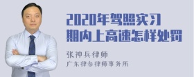 2020年驾照实习期内上高速怎样处罚