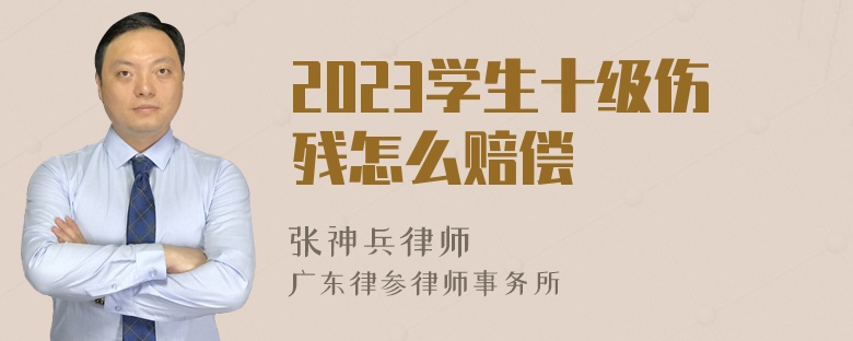 2023学生十级伤残怎么赔偿