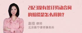 2023没有签订劳动合同的赔偿是怎么样的？