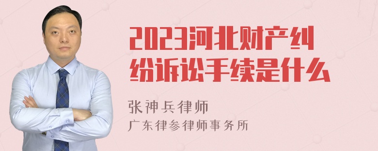 2023河北财产纠纷诉讼手续是什么