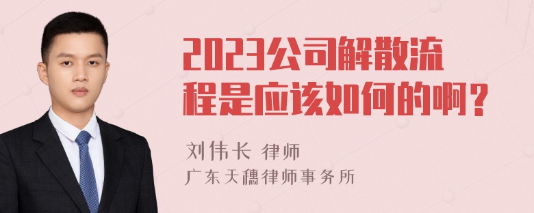 2023公司解散流程是应该如何的啊？