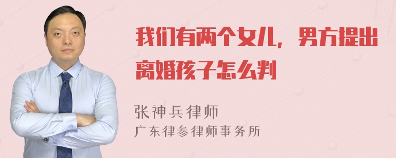 我们有两个女儿，男方提出离婚孩子怎么判