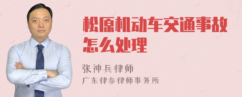 松原机动车交通事故怎么处理