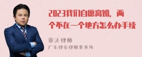 2023我们自愿离婚，两个不在一个地方怎么办手续