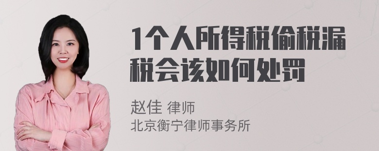 1个人所得税偷税漏税会该如何处罚