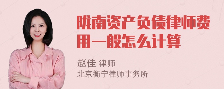 陇南资产负债律师费用一般怎么计算