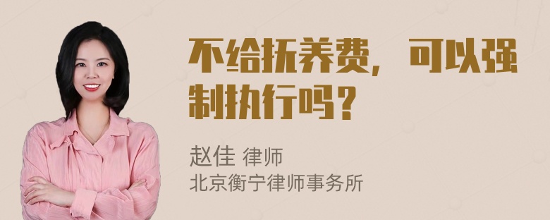 不给抚养费，可以强制执行吗？