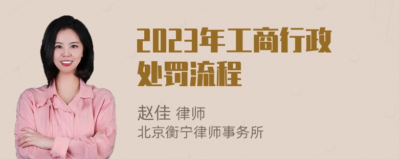 2023年工商行政处罚流程