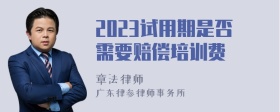 2023试用期是否需要赔偿培训费