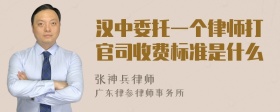 汉中委托一个律师打官司收费标准是什么