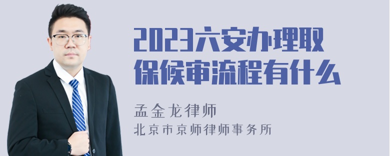 2023六安办理取保候审流程有什么