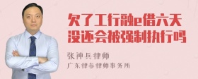 欠了工行融e借六天没还会被强制执行吗