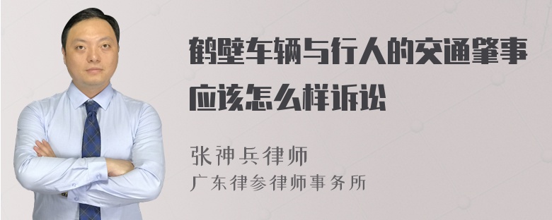 鹤壁车辆与行人的交通肇事应该怎么样诉讼